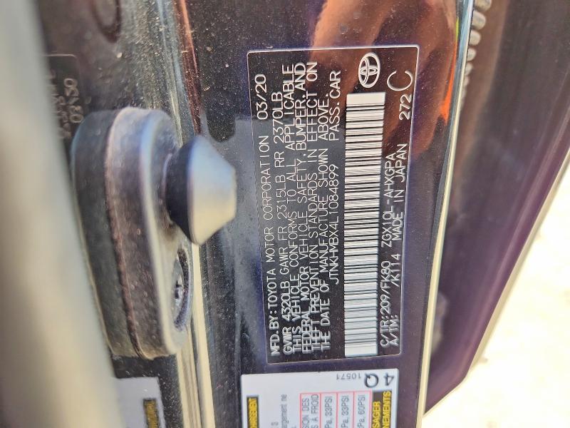 Aukcja sprzedaży 2020 Toyota C-hr, vin: JTNKHMBX4L1084899, numer aukcji: 62629576
