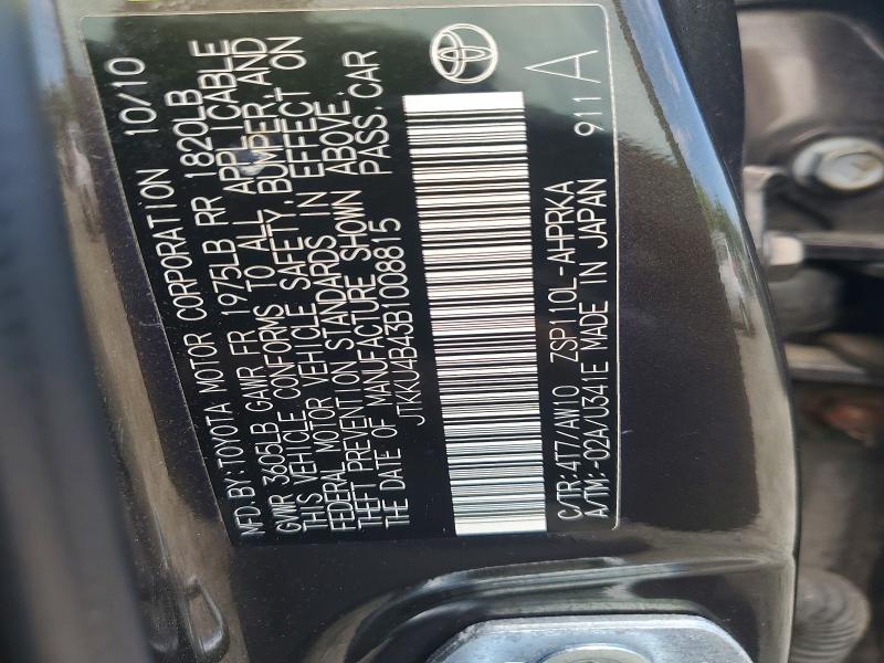 Aukcja sprzedaży 2011 Scion Xd, vin: JTKKU4B43B1008815, numer aukcji: 63026076