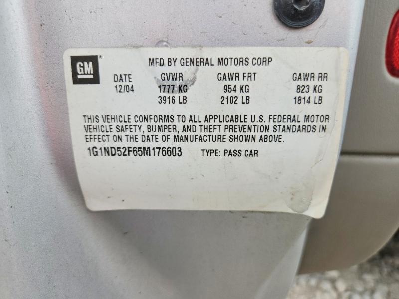 2005 Chevrolet Classic მანქანა იყიდება აუქციონზე, vin: 1G1ND52F65M176603, აუქციონის ნომერი: 63198796