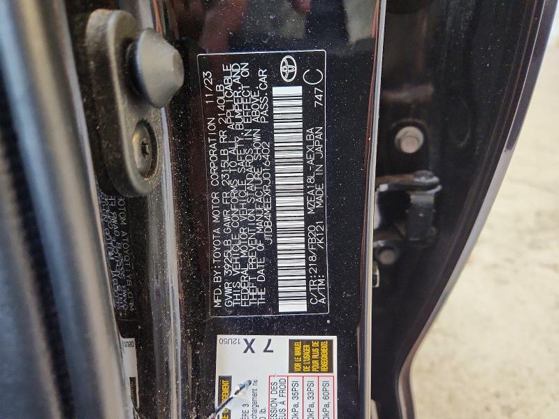 2024 Toyota Corolla მანქანა იყიდება აუქციონზე, vin: JTDB4MEEXRJ016402, აუქციონის ნომერი: 59979916