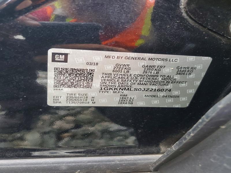 Продаж на аукціоні авто 2018 Gmc Acadia, vin: 1GKKNMLS0JZ216074, номер лоту: 63113016