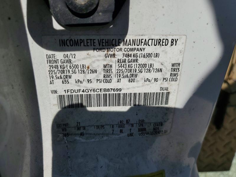 2012 Ford F450 მანქანა იყიდება აუქციონზე, vin: 1FDUF4GY6CEB87699, აუქციონის ნომერი: 60150616