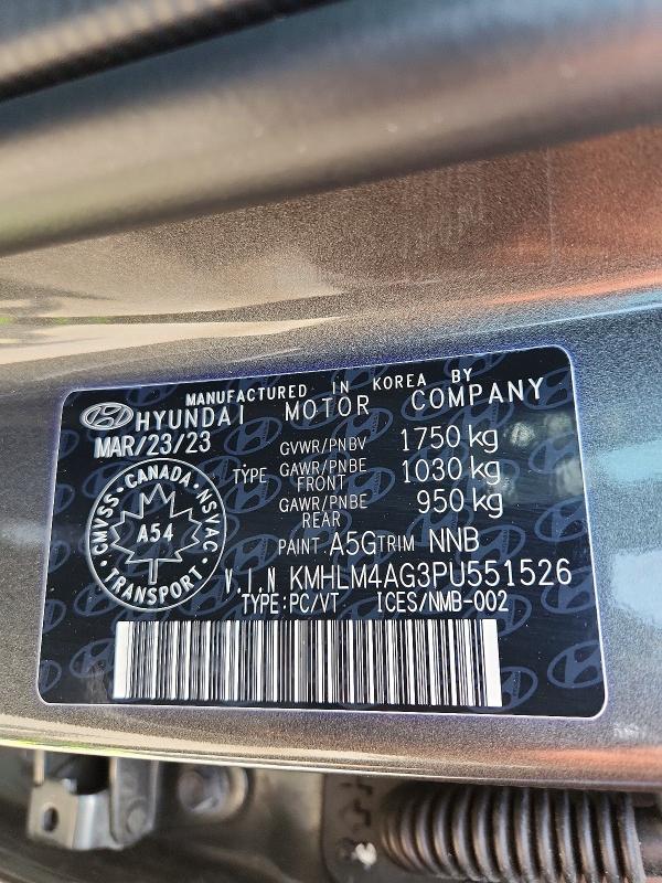 Продажа на аукционе авто 2023 Hyundai Elantra, vin: KMHLM4AG3PU551526, номер лота: 57609276
