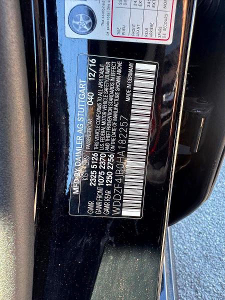 Aukcja sprzedaży 2017 Mercedes-benz E, vin: WDDZF4JB0HA182257, numer aukcji: 62299076