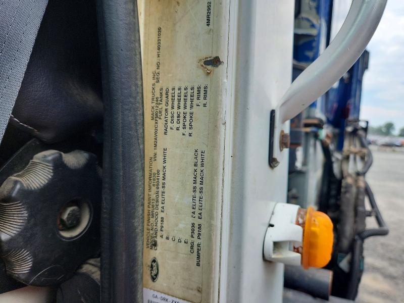 2015 Mack Mru613 მანქანა იყიდება აუქციონზე, vin: 1M2AV02CXFM012246, აუქციონის ნომერი: 59588546