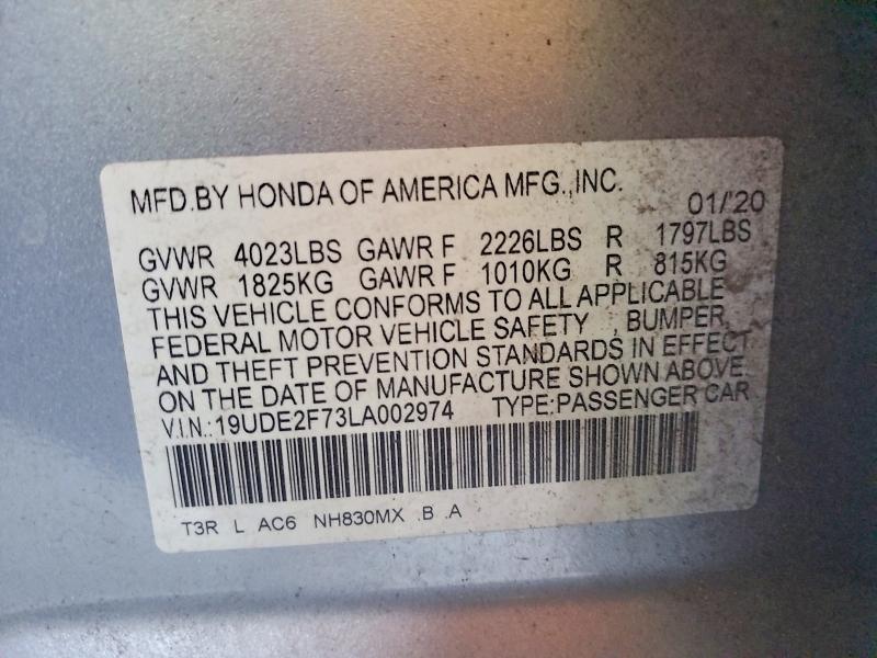 Aukcja sprzedaży 2020 Acura Ilx, vin: 19UDE2F73LA002974, numer aukcji: 60625676