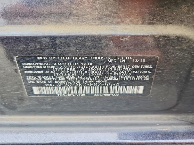 Aukcja sprzedaży 2014 Subaru Xv Crosstrek, vin: JF2GPAKC3E8255534, numer aukcji: 62980316