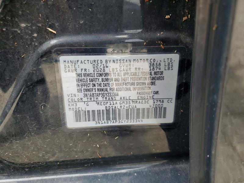 Продажа на аукционе авто 2016 Nissan Sentra, vin: 3N1AB7AP3GY233344, номер лота: 60261526