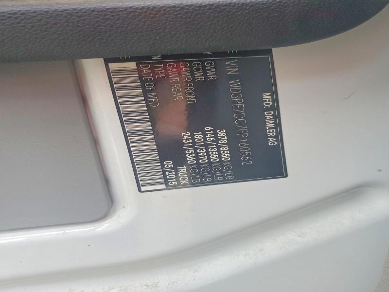 Продажа на аукционе авто 2015 Mercedes-benz Sprinter, vin: WD3PE7DC7FP160562, номер лота: 60040496