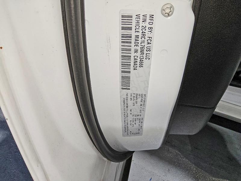 60687296 :رقم المزاد ، 2C4RC1L76NR134666 vin ، 2022 Chrysler Pacifica مزاد بيع