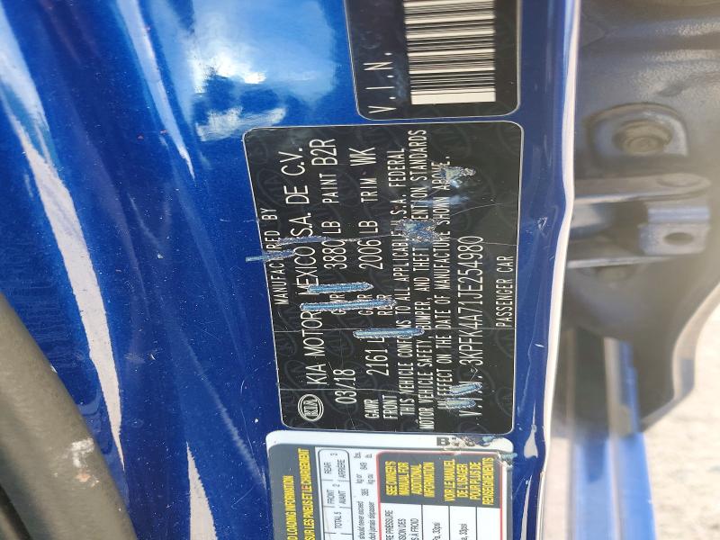 Продаж на аукціоні авто 2018 Kia Forte, vin: 3KPFK4A71JE254980, номер лоту: 62013496