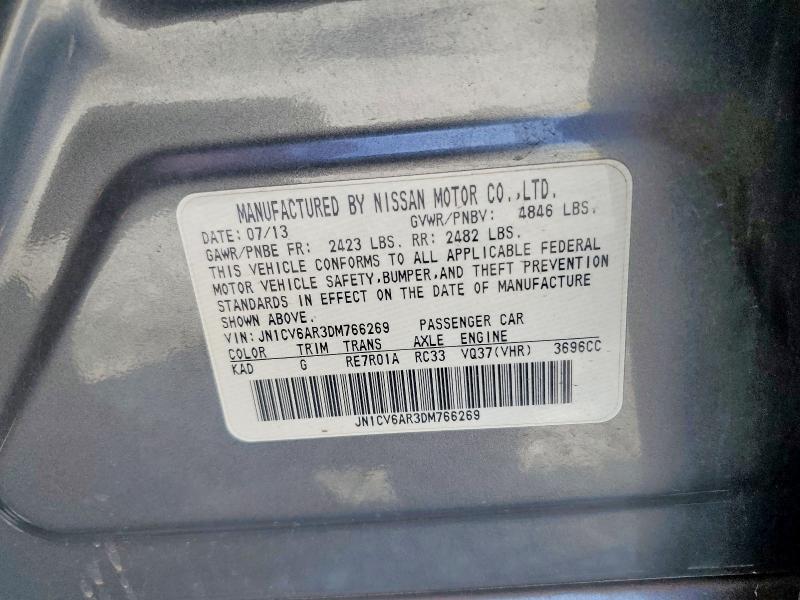 58261486 :رقم المزاد ، JN1CV6AR3DM766269 vin ، 2013 Infiniti G37 Sedan مزاد بيع