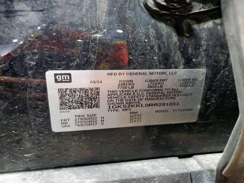 60946746 :رقم المزاد ، 1GKS2KKL0RR281011 vin ، 2024 Gmc Yukon Xl مزاد بيع