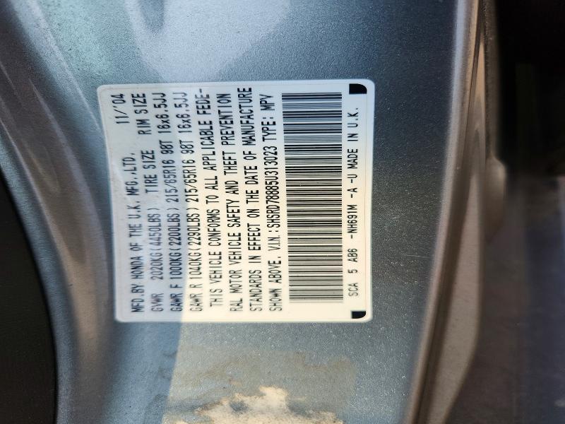 Aukcja sprzedaży 2005 Honda Cr-v, vin: SHSRD78885U313023, numer aukcji: 62911246
