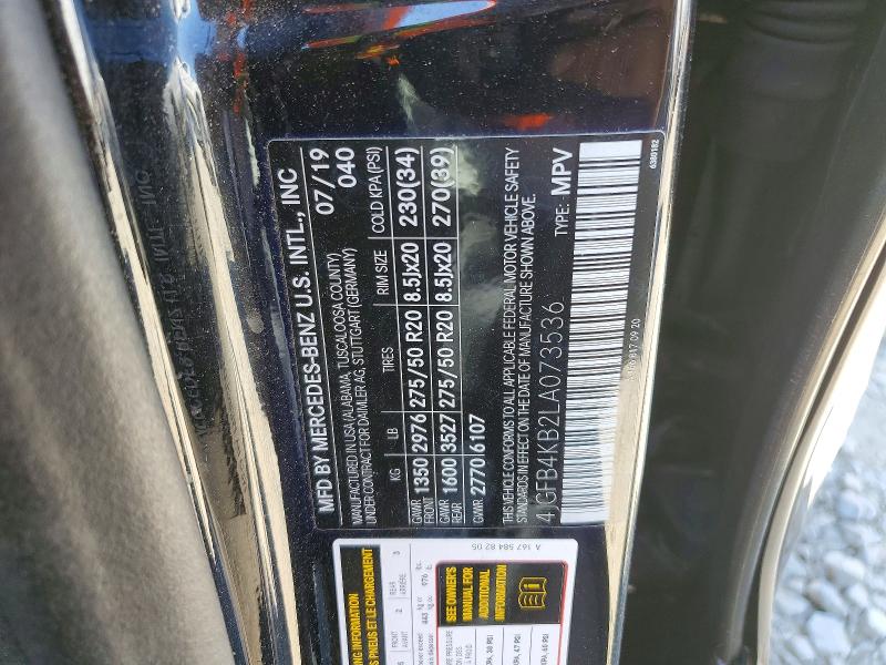 Продажа на аукционе авто 2020 Mercedes-benz Gle, vin: 4JGFB4KB2LA073536, номер лота: 60934336