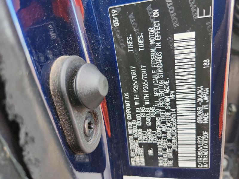 Продаж на аукціоні авто 2019 Toyota 4runner, vin: JTEBU5JR2K5689614, номер лоту: 62902346