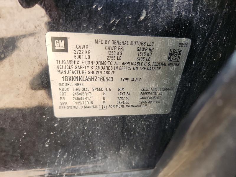 Aukcja sprzedaży 2017 Gmc Acadia, vin: 1GKKNKLA5HZ160543, numer aukcji: 59255866