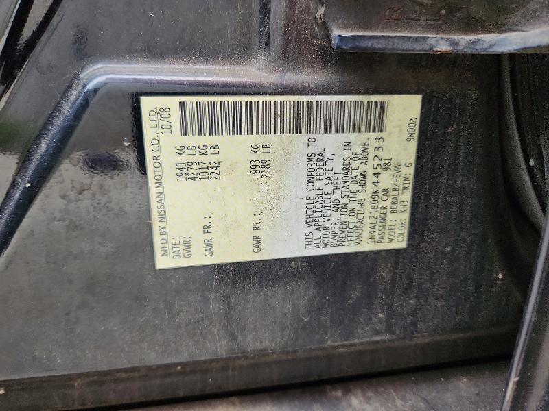 60226546 :رقم المزاد ، 1N4AL21E09N445233 vin ، 2009 Nissan Altima مزاد بيع