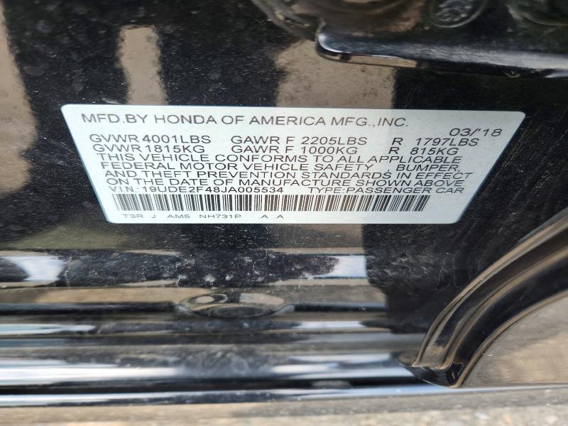 Aukcja sprzedaży 2018 Acura Ilx, vin: 19UDE2F48JA005534, numer aukcji: 61904526