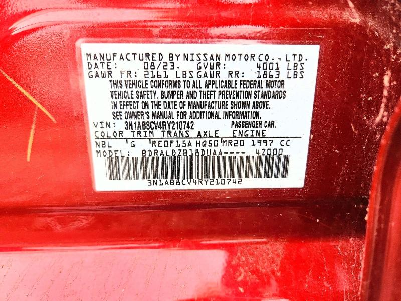 Продажа на аукционе авто 2024 Nissan Sentra, vin: 3N1AB8CV4RY210742, номер лота: 60852196