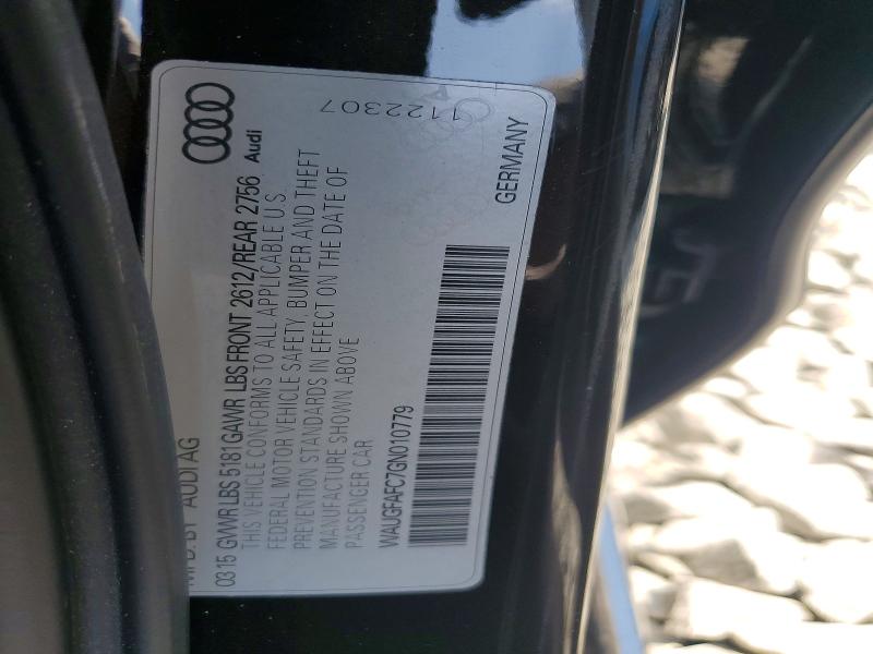 2016 Audi A6 მანქანა იყიდება აუქციონზე, vin: WAUGFAFC7GN010779, აუქციონის ნომერი: 62227866