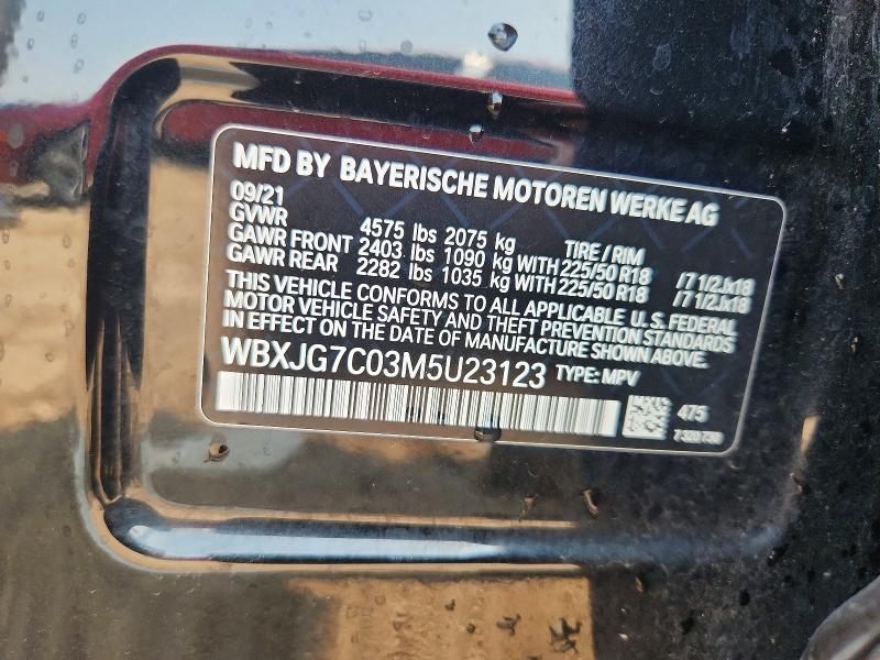 Aukcja sprzedaży 2021 Bmw X1, vin: WBXJG7C03M5U23123, numer aukcji: 62109786