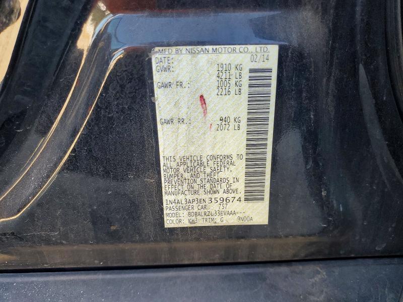 60524376 :رقم المزاد ، 1N4AL3AP3EN359674 vin ، 2014 Nissan Altima مزاد بيع