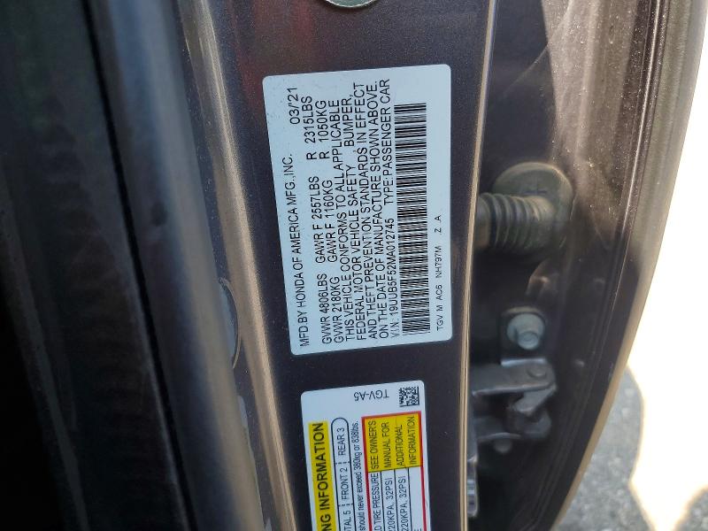 Aukcja sprzedaży 2021 Acura Tlx, vin: 19UUB5F52MA012745, numer aukcji: 58978766