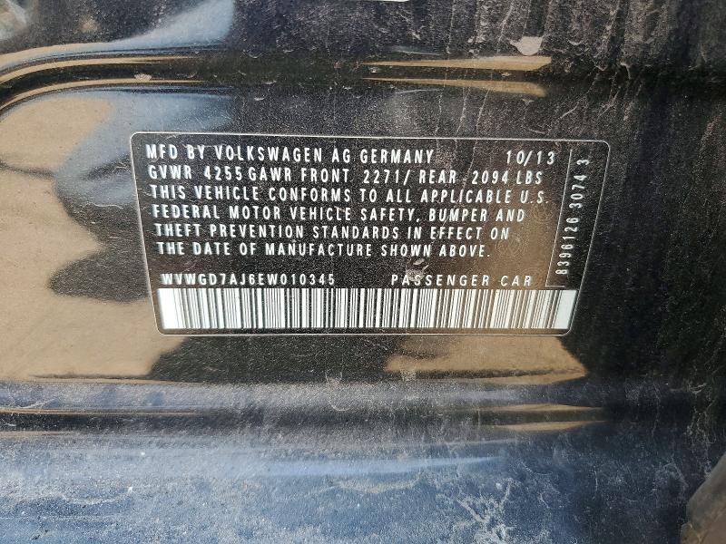 Aukcja sprzedaży 2014 Volkswagen Gti, vin: WVWGD7AJ6EW010345, numer aukcji: 62352026