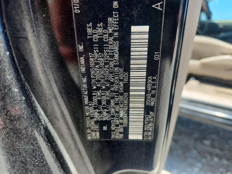 60066096 :رقم المزاد ، 5TBBT44116S480249 vin ، 2006 Toyota Tundra مزاد بيع