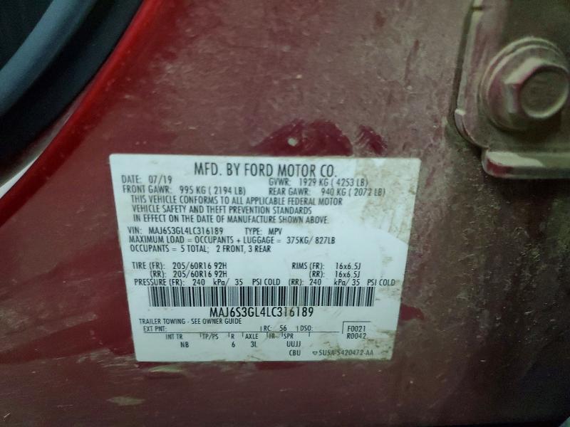 Продаж на аукціоні авто 2020 Ford Ecosport, vin: MAJ6S3GL4LC316189, номер лоту: 61426666