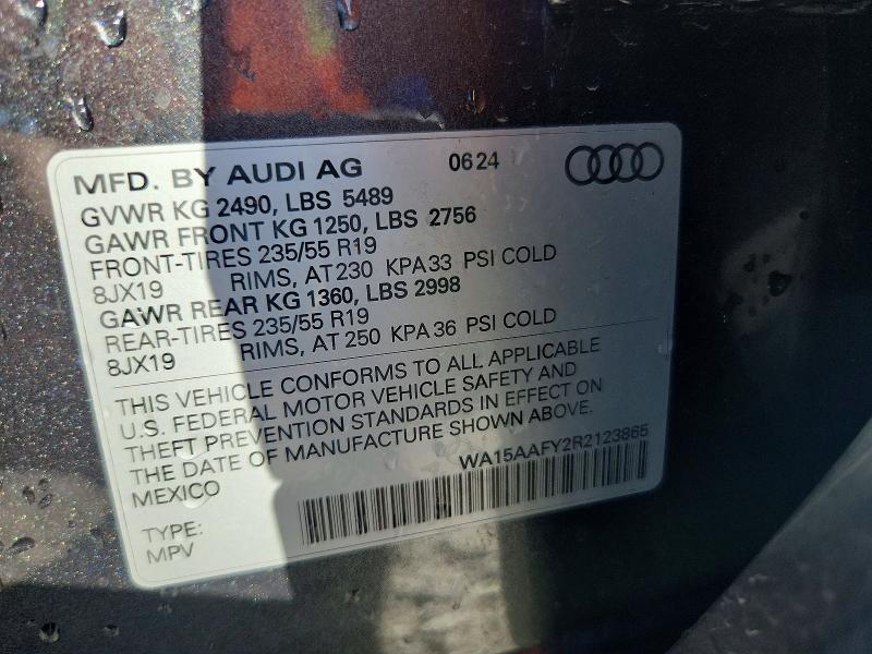 Aukcja sprzedaży 2024 Audi Q5, vin: WA15AAFY2R2123865, numer aukcji: 60094916