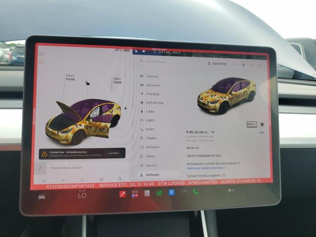 59797296 :رقم المزاد ، 5YJYGDEE5MF067422 vin ، 2021 Tesla Model Y مزاد بيع