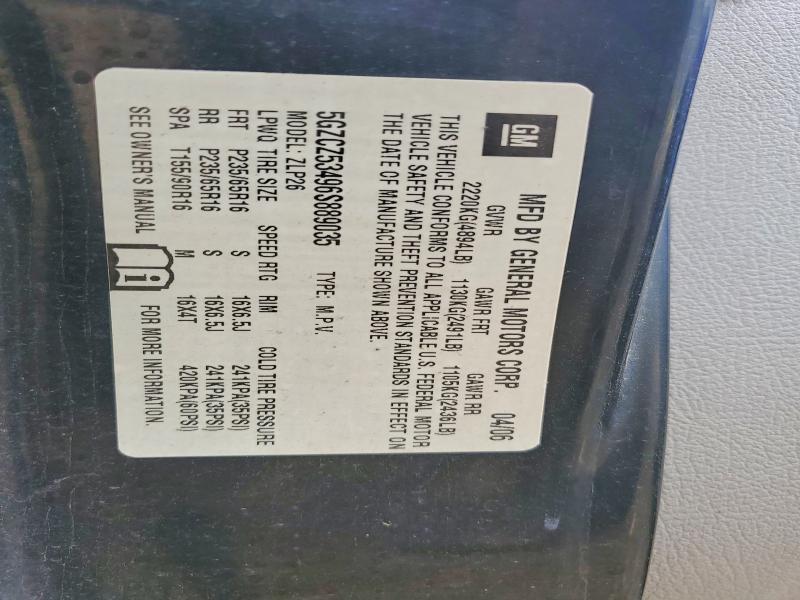 61430386 :رقم المزاد ، 5GZCZ53496S889035 vin ، 2006 Saturn Vue مزاد بيع