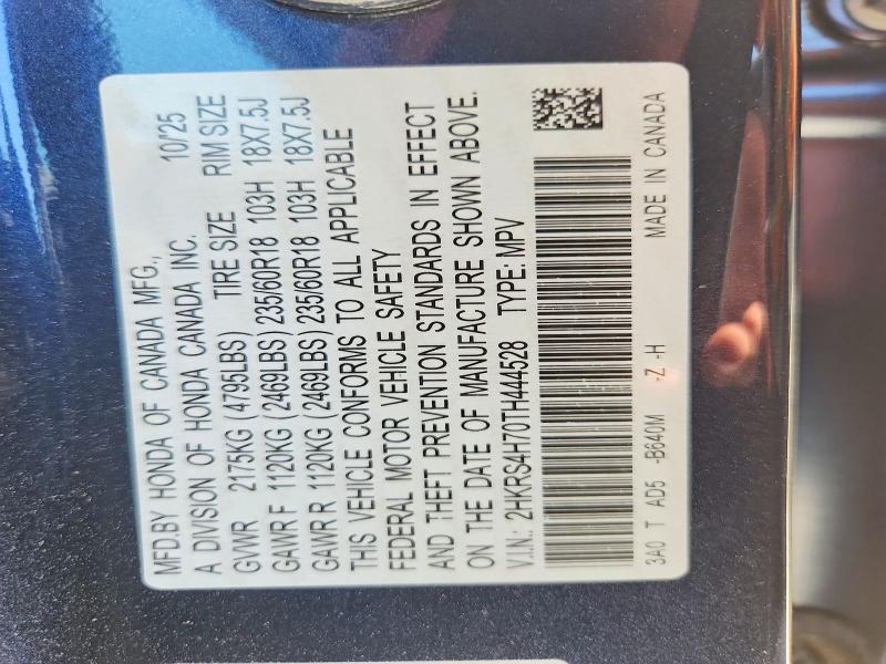Продажа на аукционе авто 2026 Honda Cr-v, vin: 2HKRS4H70TH444528, номер лота: 62317296