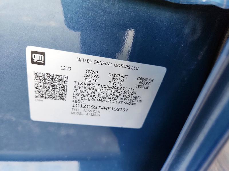 62845866 :رقم المزاد ، 1G1ZG5ST4RF153197 vin ، 2024 Chevrolet Malibu مزاد بيع