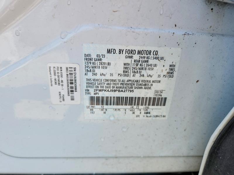 Продажа на аукционе авто 2023 Ford Edge, vin: 2FMPK4J99PBA27795, номер лота: 63011506
