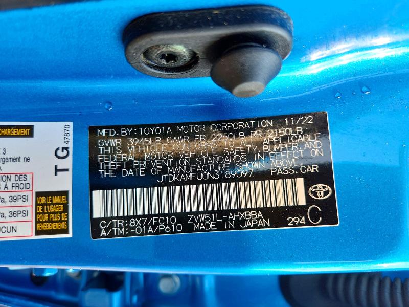 Продажа на аукционе авто 2022 Toyota Prius, vin: JTDKAMFU0N3189097, номер лота: 62661076