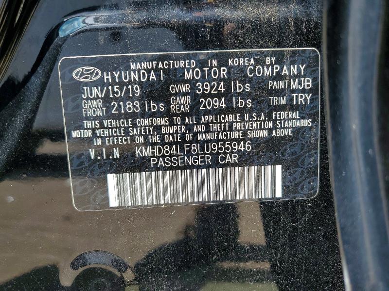 Продажа на аукционе авто 2020 Hyundai Elantra, vin: KMHD84LF8LU955946, номер лота: 63173356