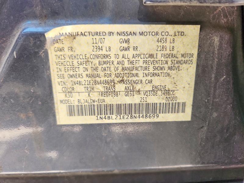 Продаж на аукціоні авто 2008 Nissan Altima, vin: 1N4BL21E28N448699, номер лоту: 63192856