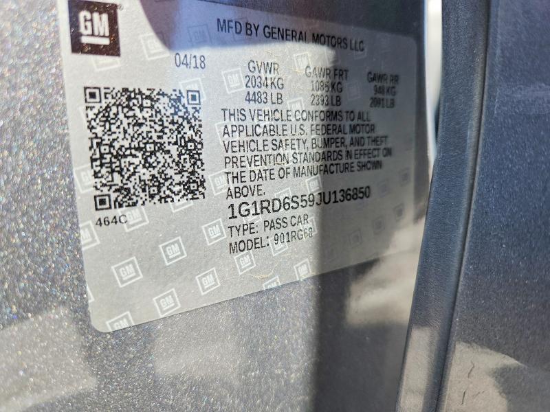 Продажа на аукционе авто 2018 Chevrolet Volt, vin: 1G1RD6S59JU136850, номер лота: 63404966