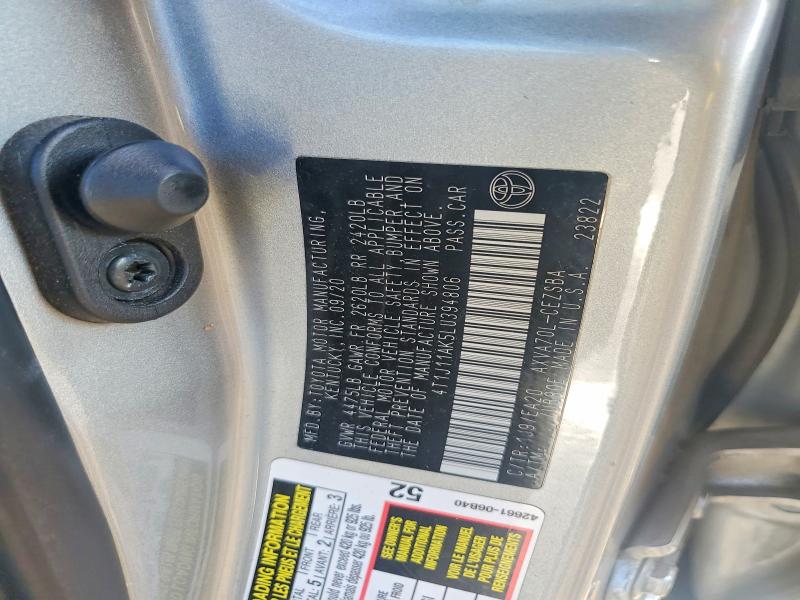 Продаж на аукціоні авто 2020 Toyota Camry, vin: 4T1J11AK5LU394806, номер лоту: 85623535