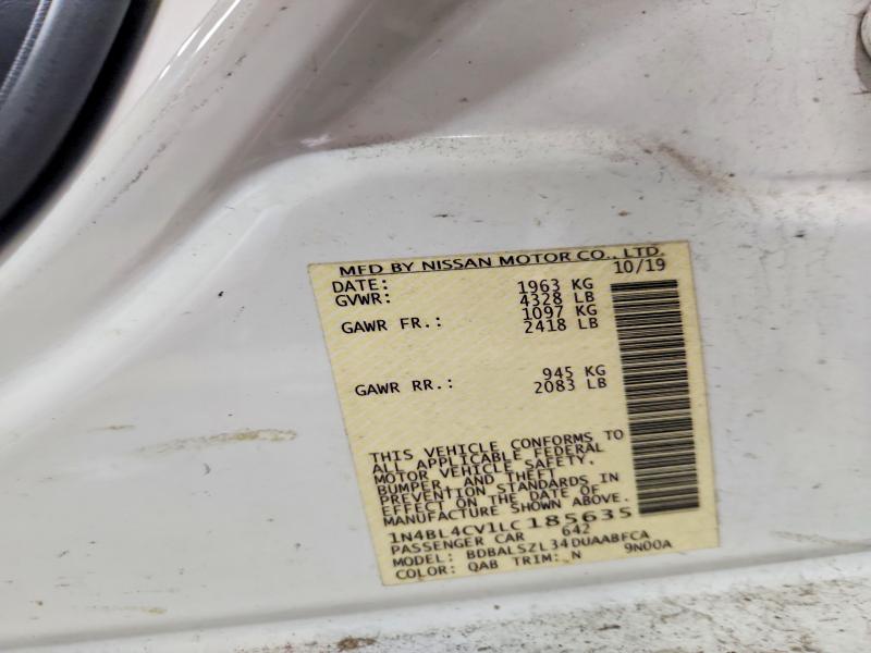 Продаж на аукціоні авто 2020 Nissan Altima, vin: 1N4BL4CV1LC185635, номер лоту: 61790946