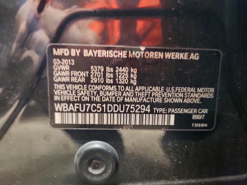 61245916 :رقم المزاد ، WBAFU7C51DDU75294 vin ، 2013 Bmw 535 مزاد بيع