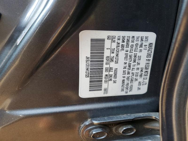 Продаж на аукціоні авто 2017 Nissan Rogue Sport, vin: JN1BJ1CR1HW127325, номер лоту: 59302266