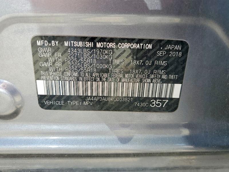 Aukcja sprzedaży 2019 Mitsubishi Outlander Sport, vin: JA4AP3AU8KU003821, numer aukcji: 60508696