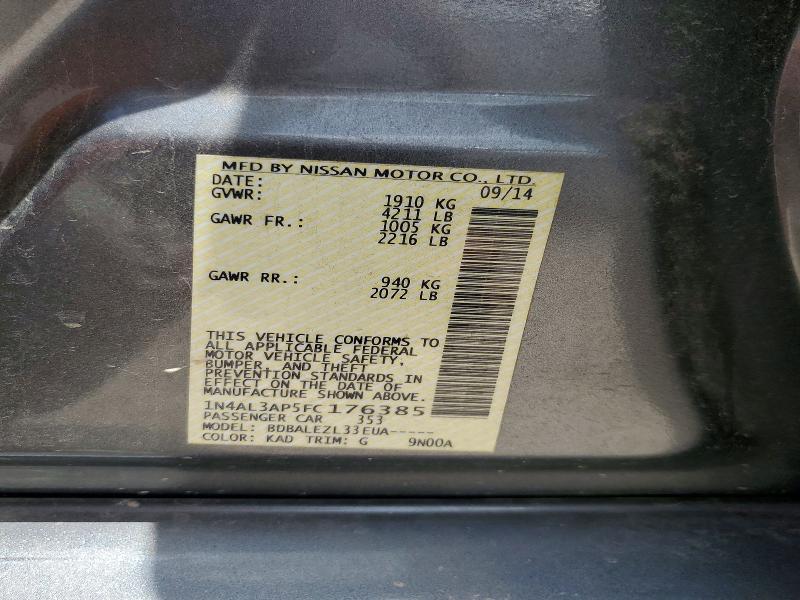 Aukcja sprzedaży 2015 Nissan Altima, vin: 1N4AL3AP5FC176385, numer aukcji: 61491126