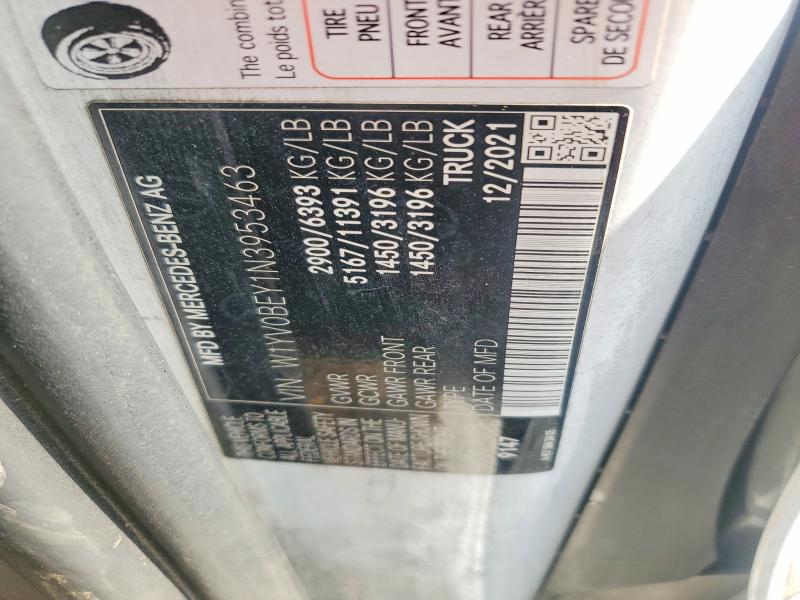 59859486 :رقم المزاد ، W1YV0BEY1N3953463 vin ، 2022 Mercedes-benz Metris مزاد بيع