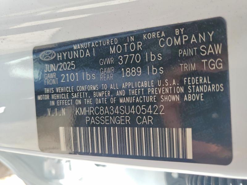 60664316 :رقم المزاد ، KMHRC8A34SU405422 vin ، 2025 Hyundai Venue مزاد بيع