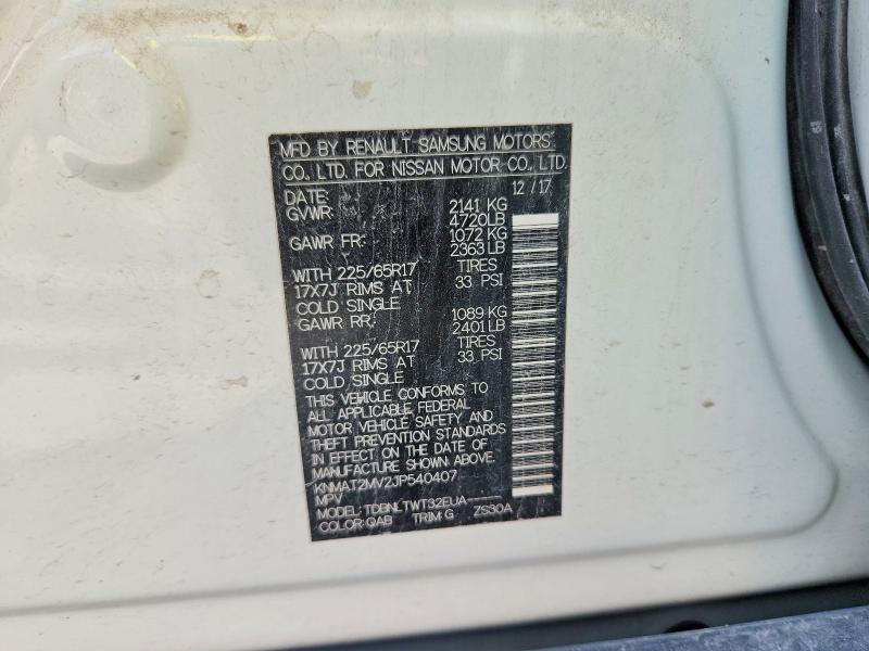 Продаж на аукціоні авто 2018 Nissan Rogue, vin: KNMAT2MV2JP540407, номер лоту: 60165876